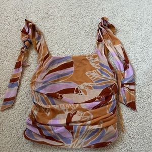 Free People Dressy Ruched Cropped Tank